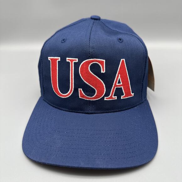 Vintage 1996 Starter Olympics Snapback Hat Atlanta USA Blue NWT - Picture 2 of 9